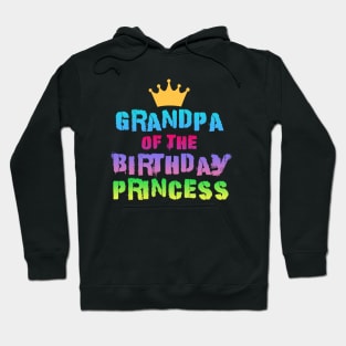 Grandpa of the birthday princess Colorful Hoodie